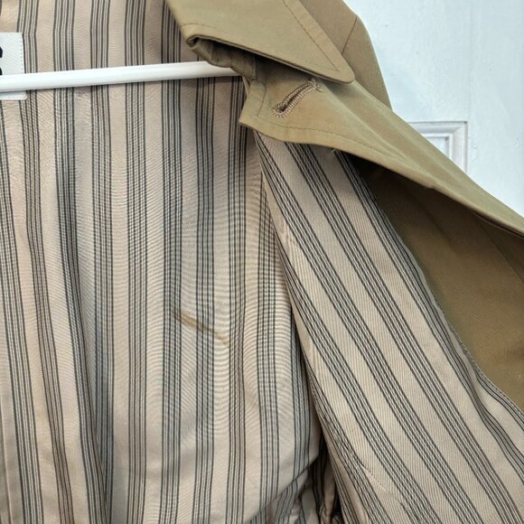 Issey Miyake Sport Jacket Vintage Chore Trench Khaki Brown Collared Coat Button - Picture 14 of 14